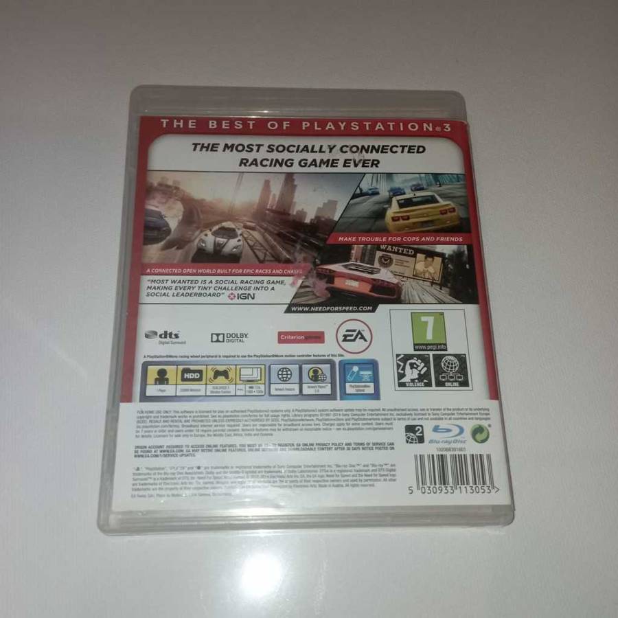 Need for Speed: Most Wanted [PS3]  **No Booklet**